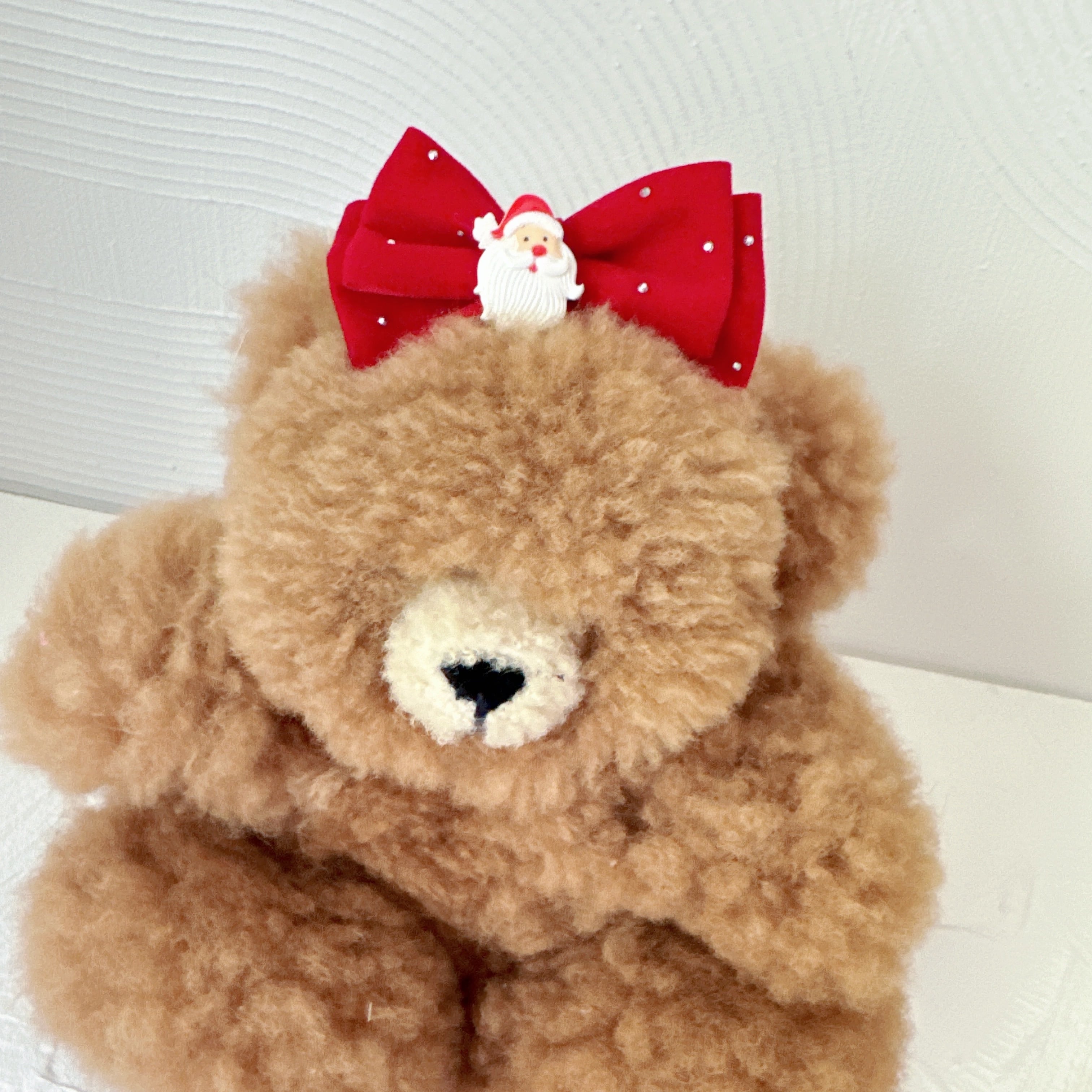 クリスマス*サンタさんリボンヘアバンド(後ろ支え付き)