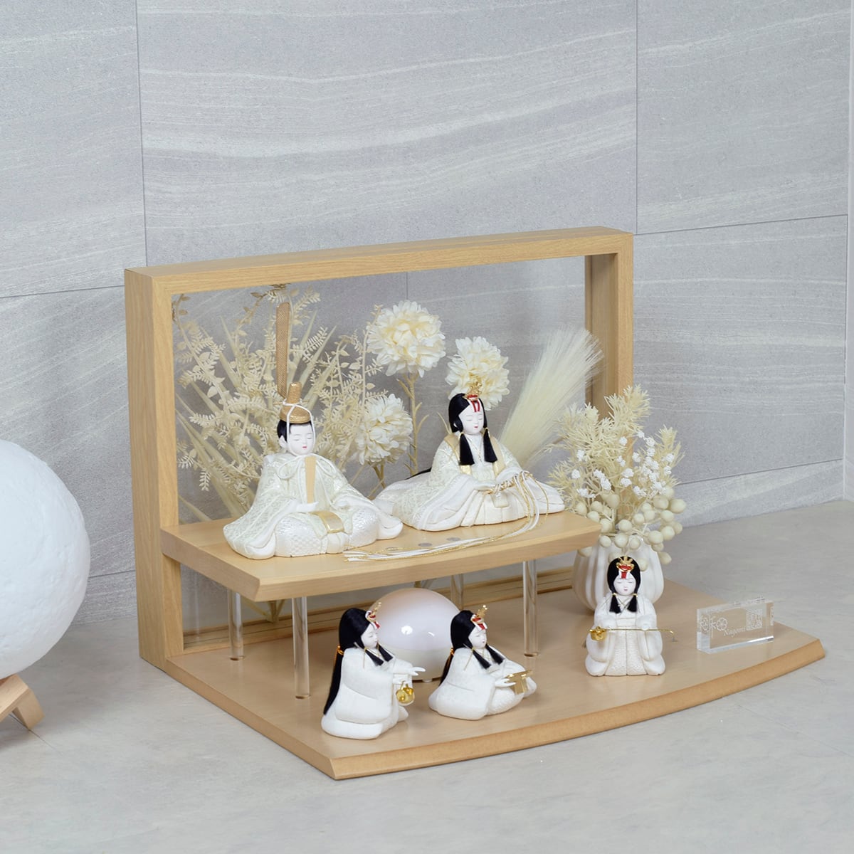 雛人形 木目込人形五人飾り 雪乃 おしゃれ モダン コンパクト 今どき おすすめ かわいい 一秀 Suzutame Onlineshop Vogue