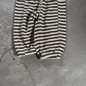 ユルワッフルボーダーパンツ (85-120サイズ)