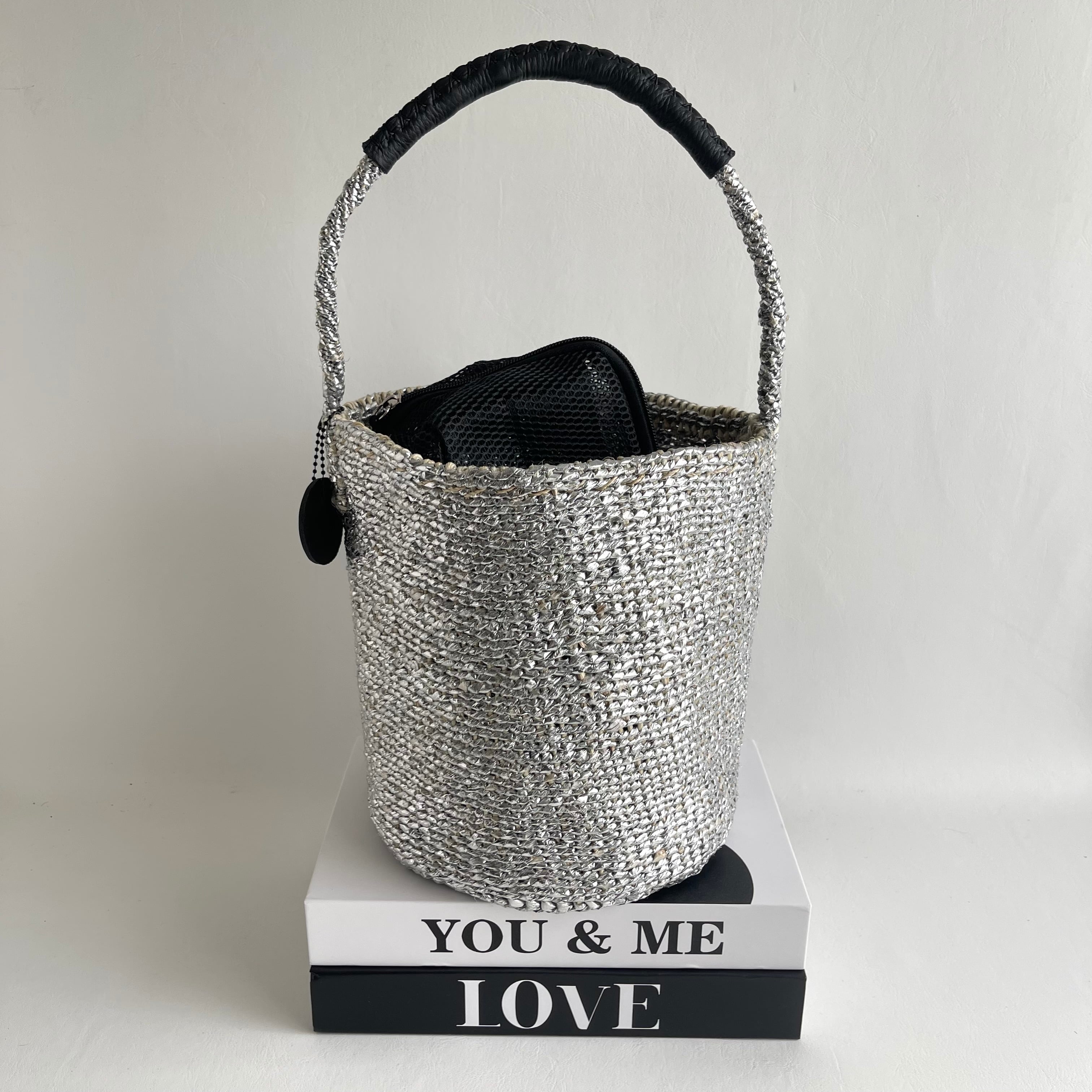 OVAL Shoulder Kago-Bag / WIDE SIZE / ポーチ付 | meong blue