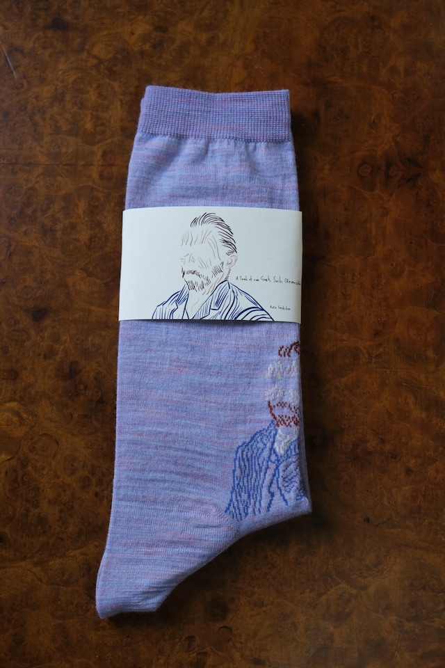 【kota gushiken】A Touch Of Van Gogh Socks -Purple-