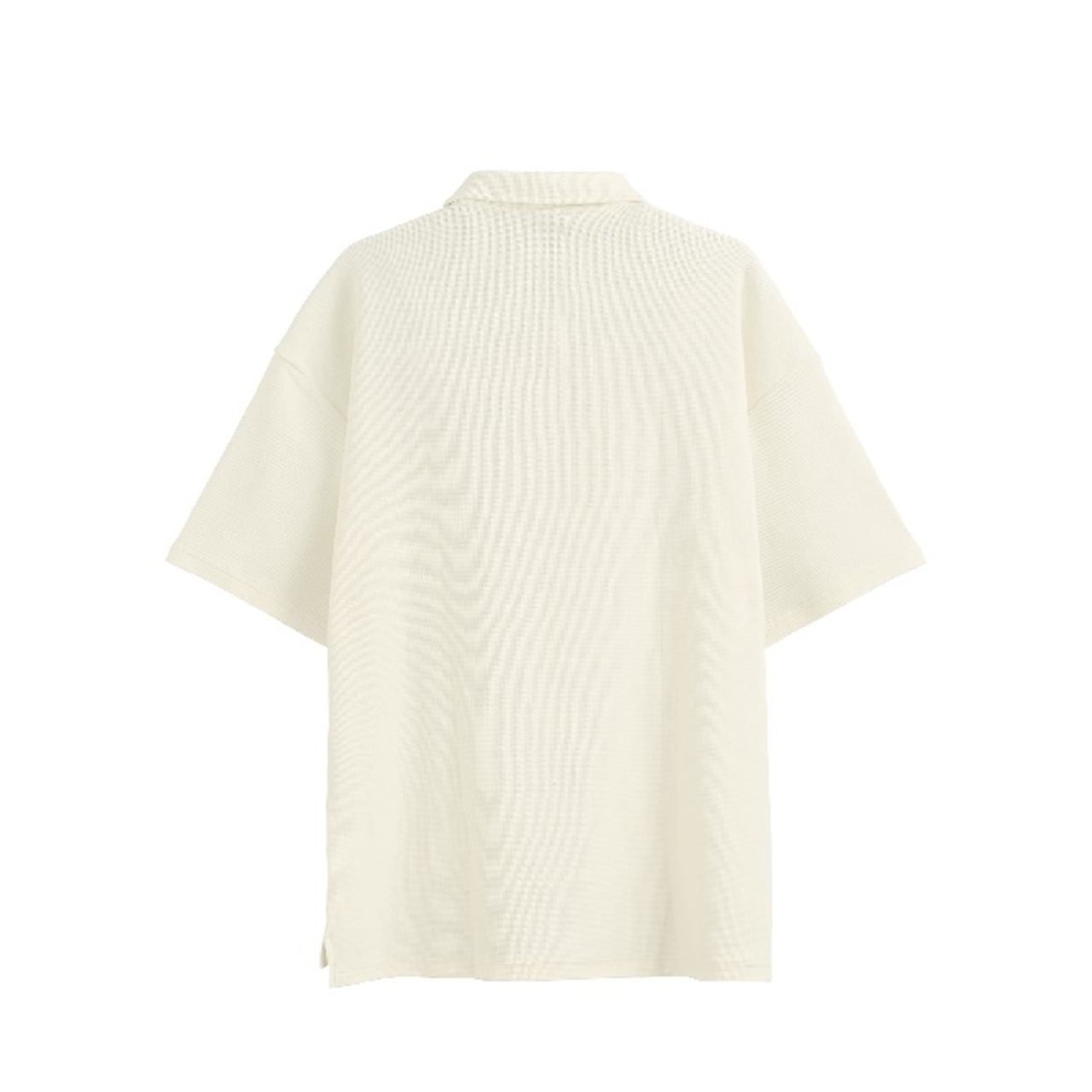 FREEWAVE ワッフルポロシャツ アイボリー