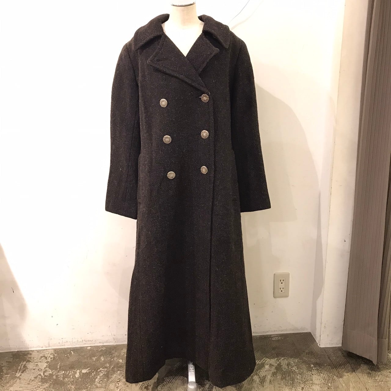 agnes b/アニエスベー/コート/coat/ロングコート/ウールコート/wool/ブラウン
