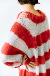 Red icemint mohair sweater