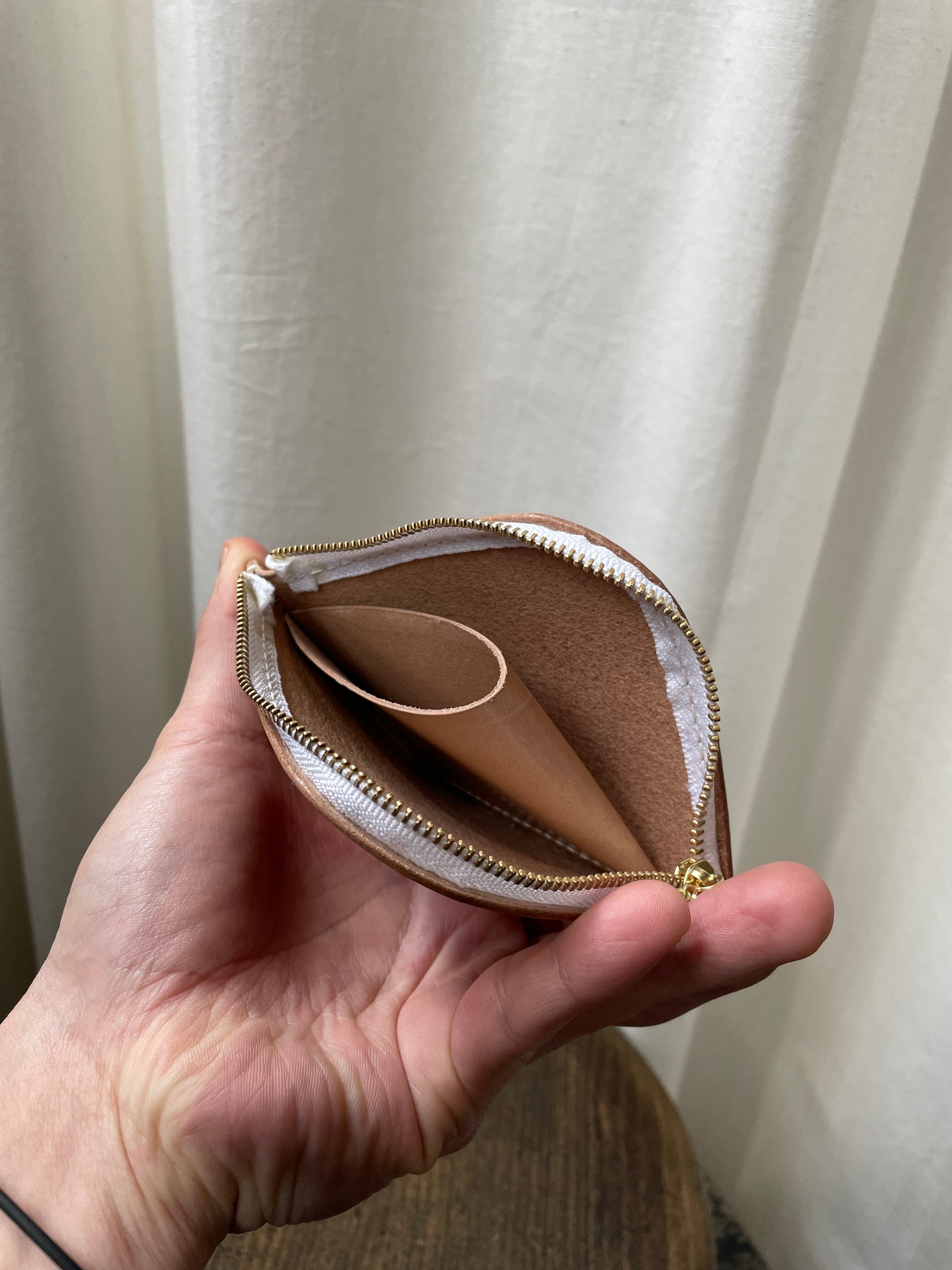 ハンドメイド L字ファスナーウォレット（マチ無し） 本革 レザー 革