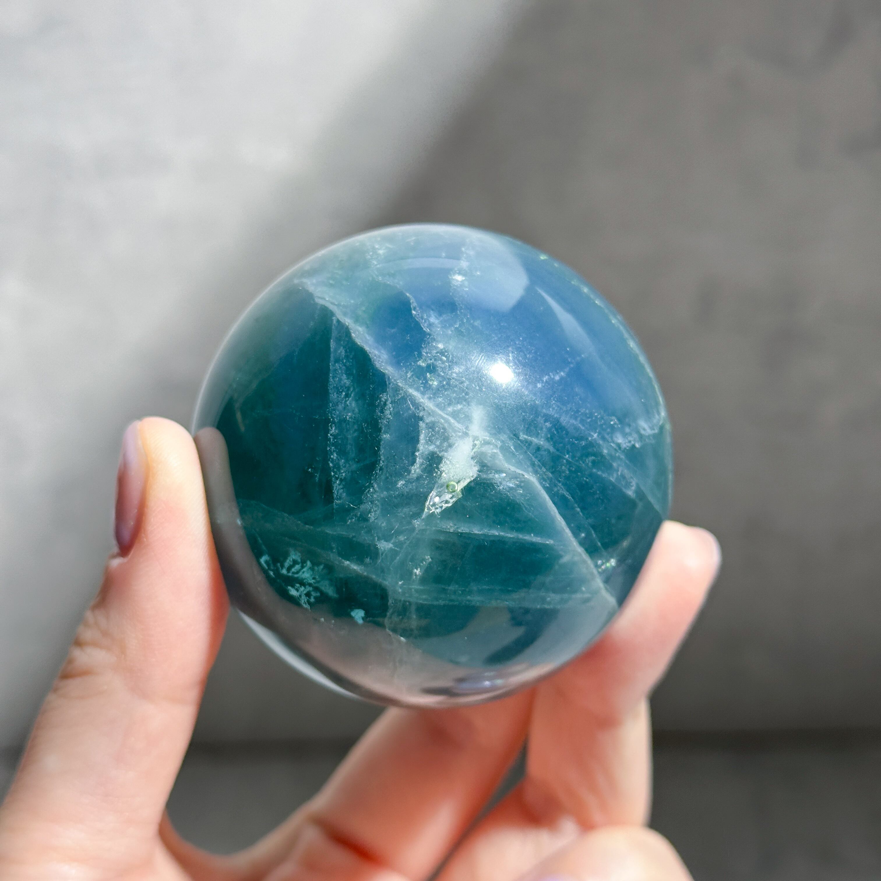 ブルーフローライト スフィア(丸玉)33◇ Blue Fluorite ブルーフローライト スフィア(丸玉)33◇ Blue Fluorite