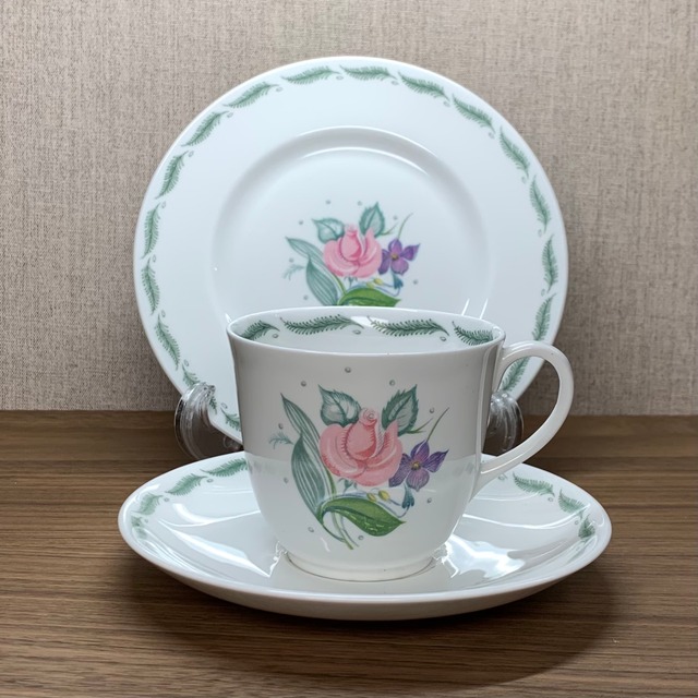 スージークーパー フレグランス カップ＆ソーサー(デミサイズ) イギリス製 ヴィンテージ 食器 Susie Cooper A