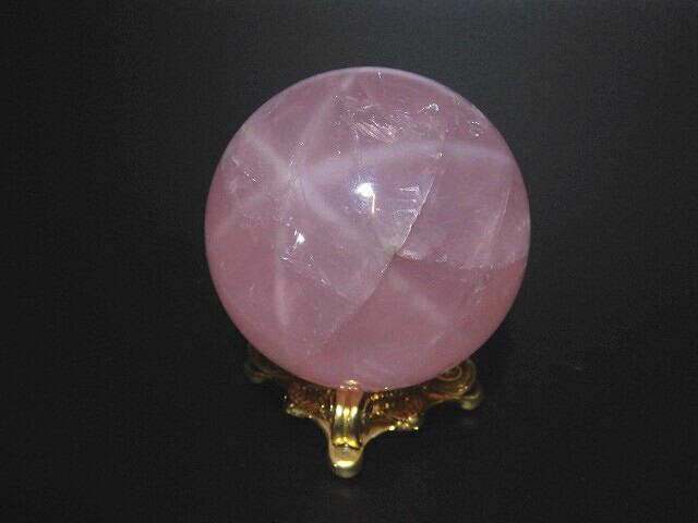 【送料無料】【高品質】マダガスカル産スターローズクオーツ丸玉　STARROSE−5