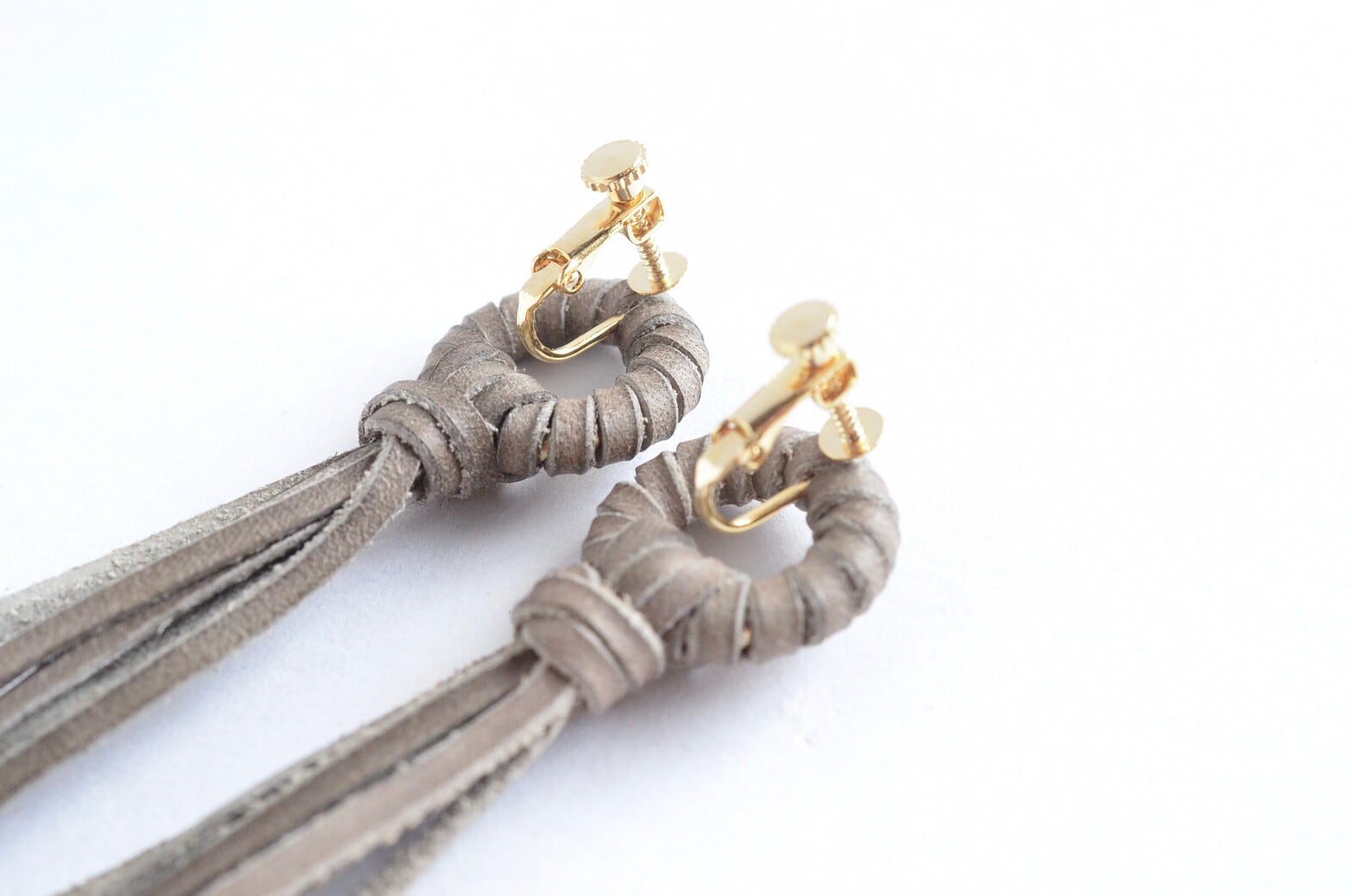 leather pierce/earring 《Sun road》5colors | TO DAY'S BOUTIQUE