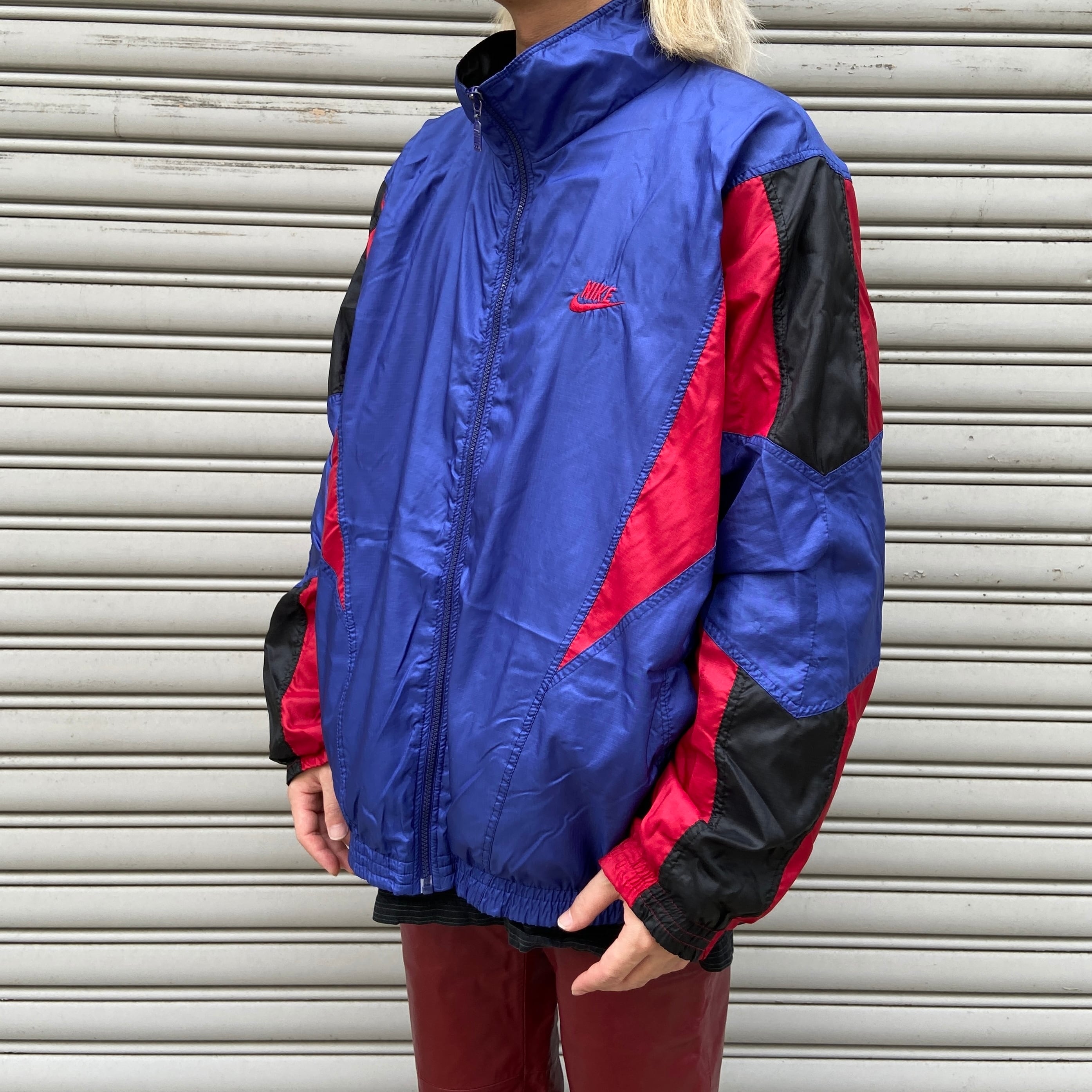 90s NIKE ナイキ 銀タグ ナイロンジャケット マルチカラー L 90s NIKE ナイキ 銀タグ ナイロンジャケット マルチカラー L