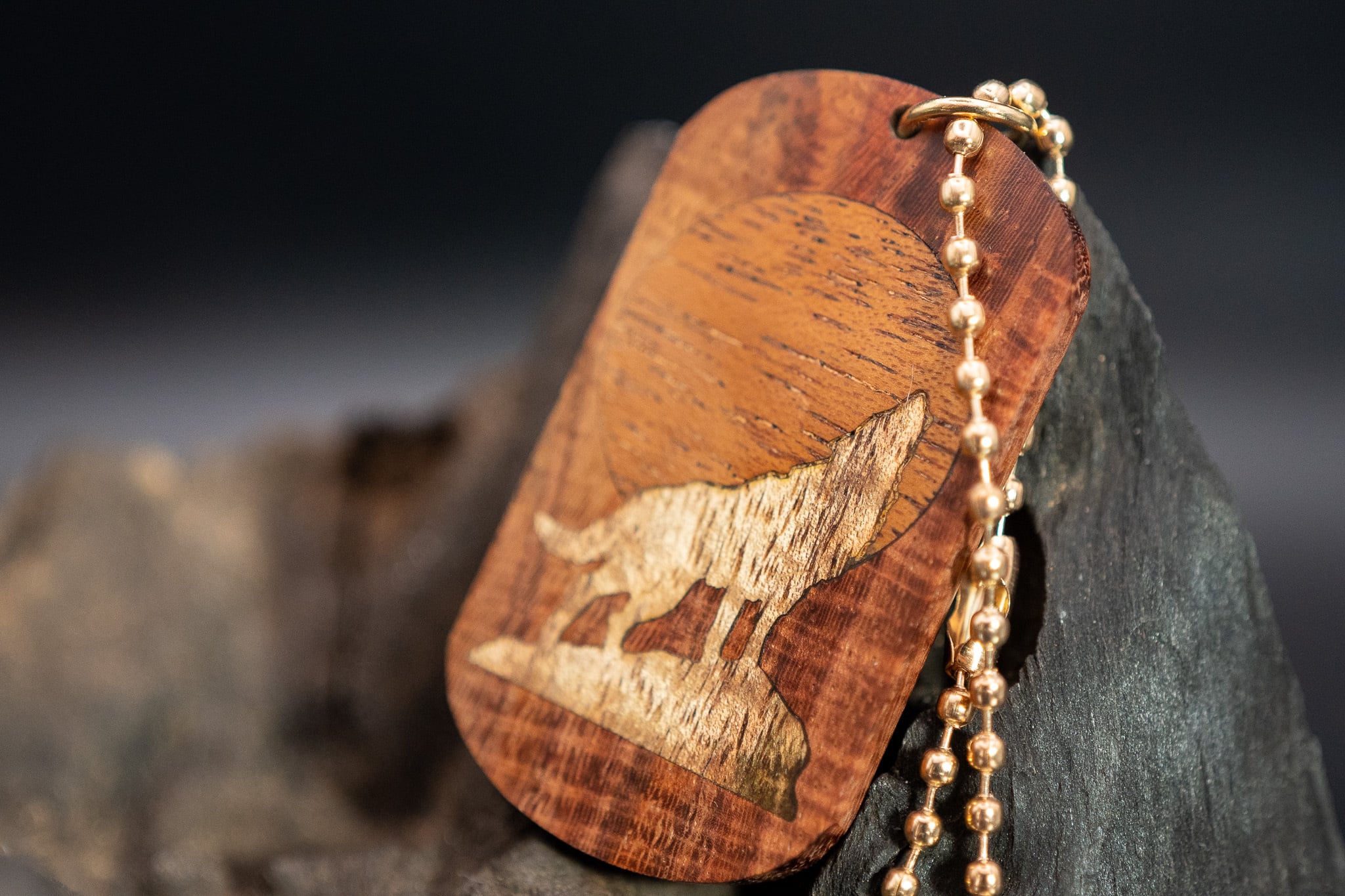 【21世紀最高峰の材】サイアミーズローズウッド マイクロカーリー 月とオオカミ