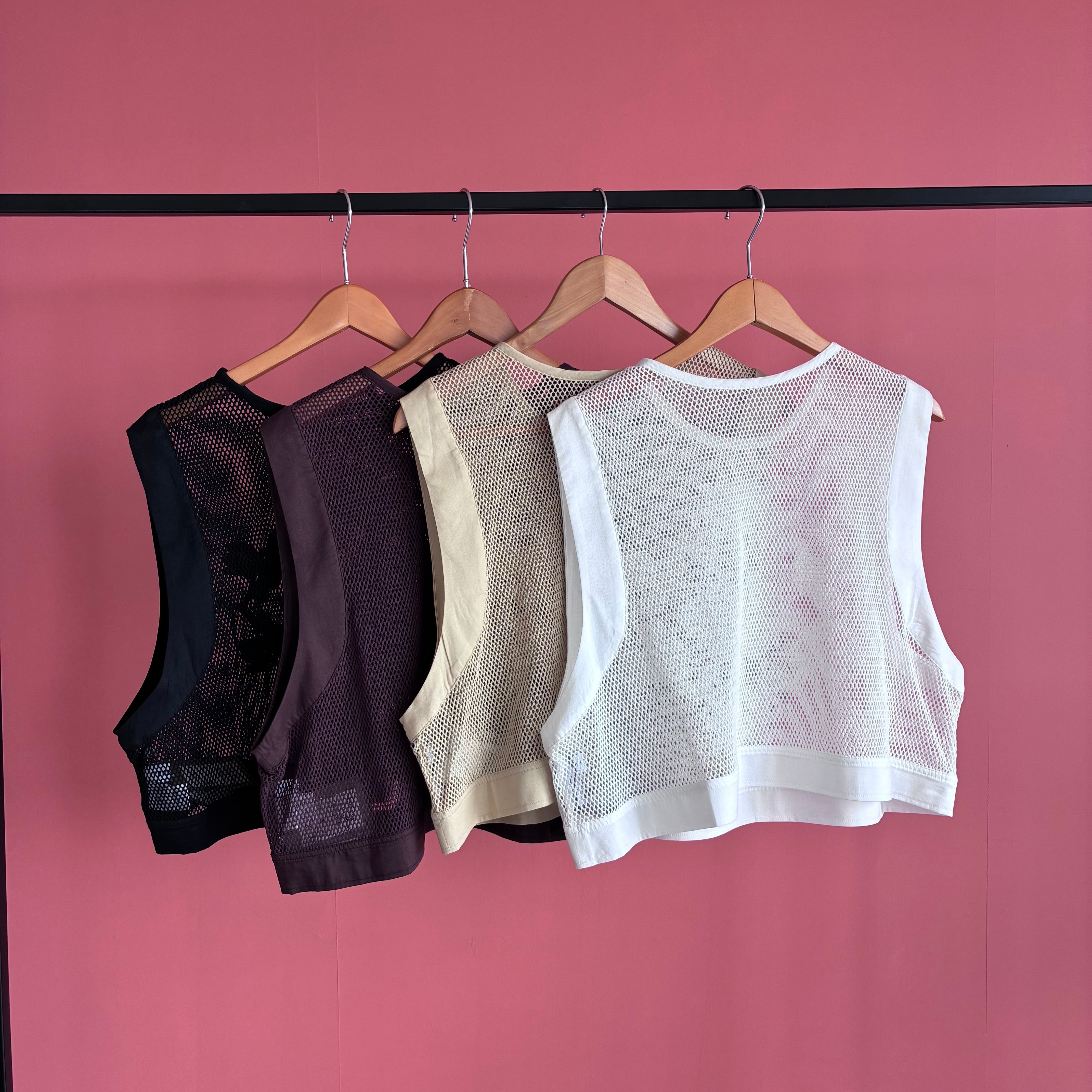PRIORITY アイレットレースメッシュタンク PRIORITY 】アイレットレースメッシュタンク | valance 福井