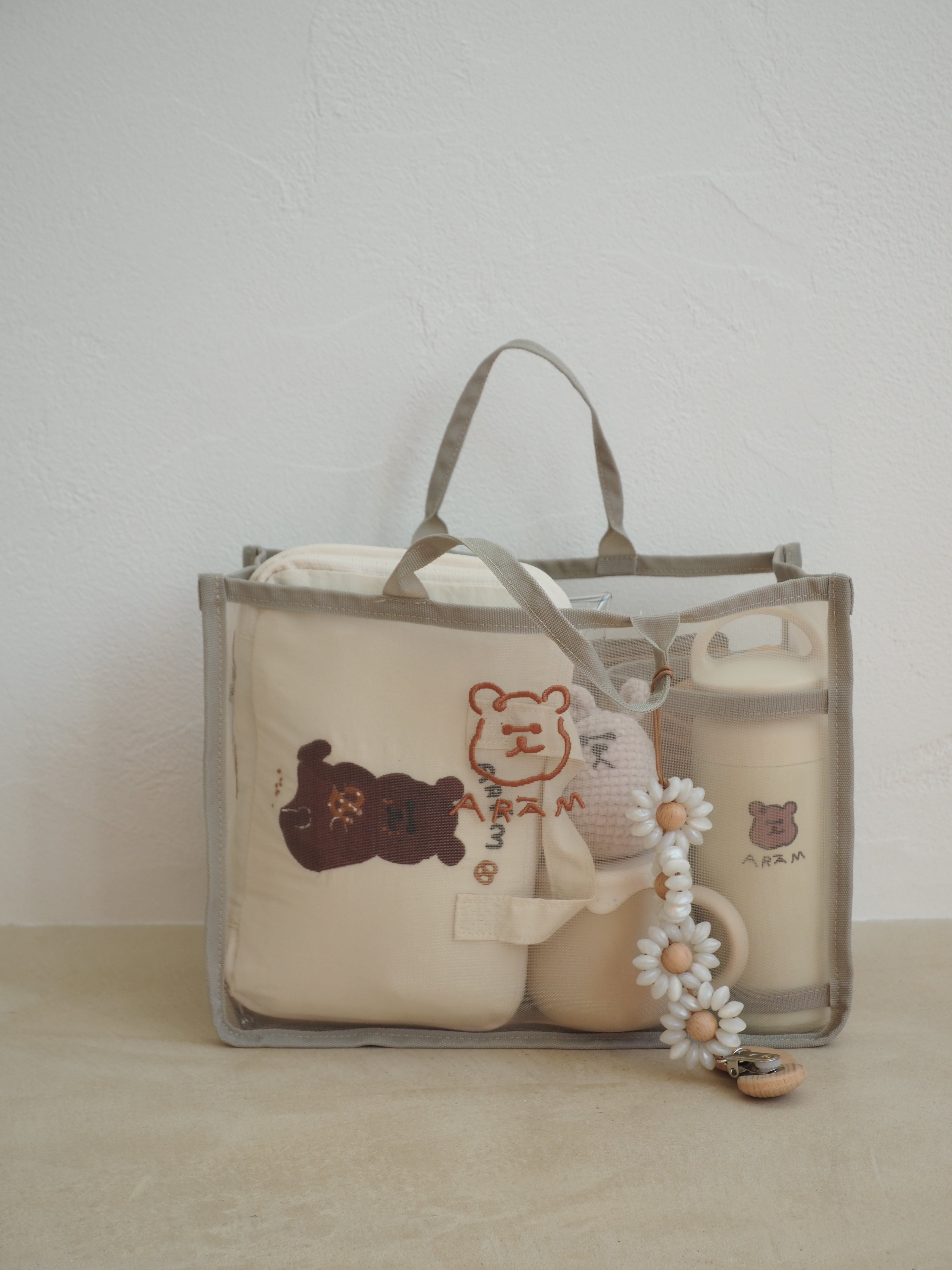 aram_creations 入園セット レッスンバッグ nutsくん ARAM nutsくんのbag in bag | ARĀM creations