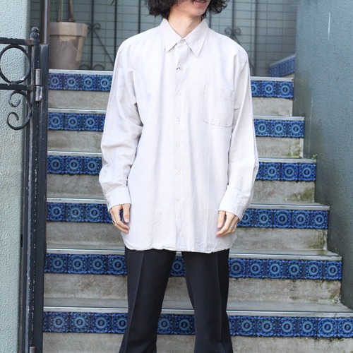 USA VINTAGE ALLEN SOLLY IRISH LINEN DESIGN SHIRT/アメリカ古着アイリッシュリネンデザインシャツ