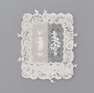 しろこまタオ   SHIROKOMA Tao "w2-p-07 ‘23 08 23"/woodcut papercutting embossing（シート）