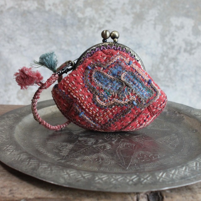 Indian embroidery coin purse/インド刺繍のがま口