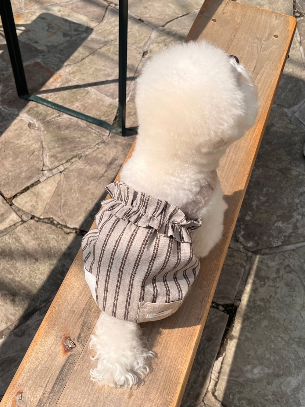 予約【Hi Yeboo】Alice Collection Romper (Brown Stripe)