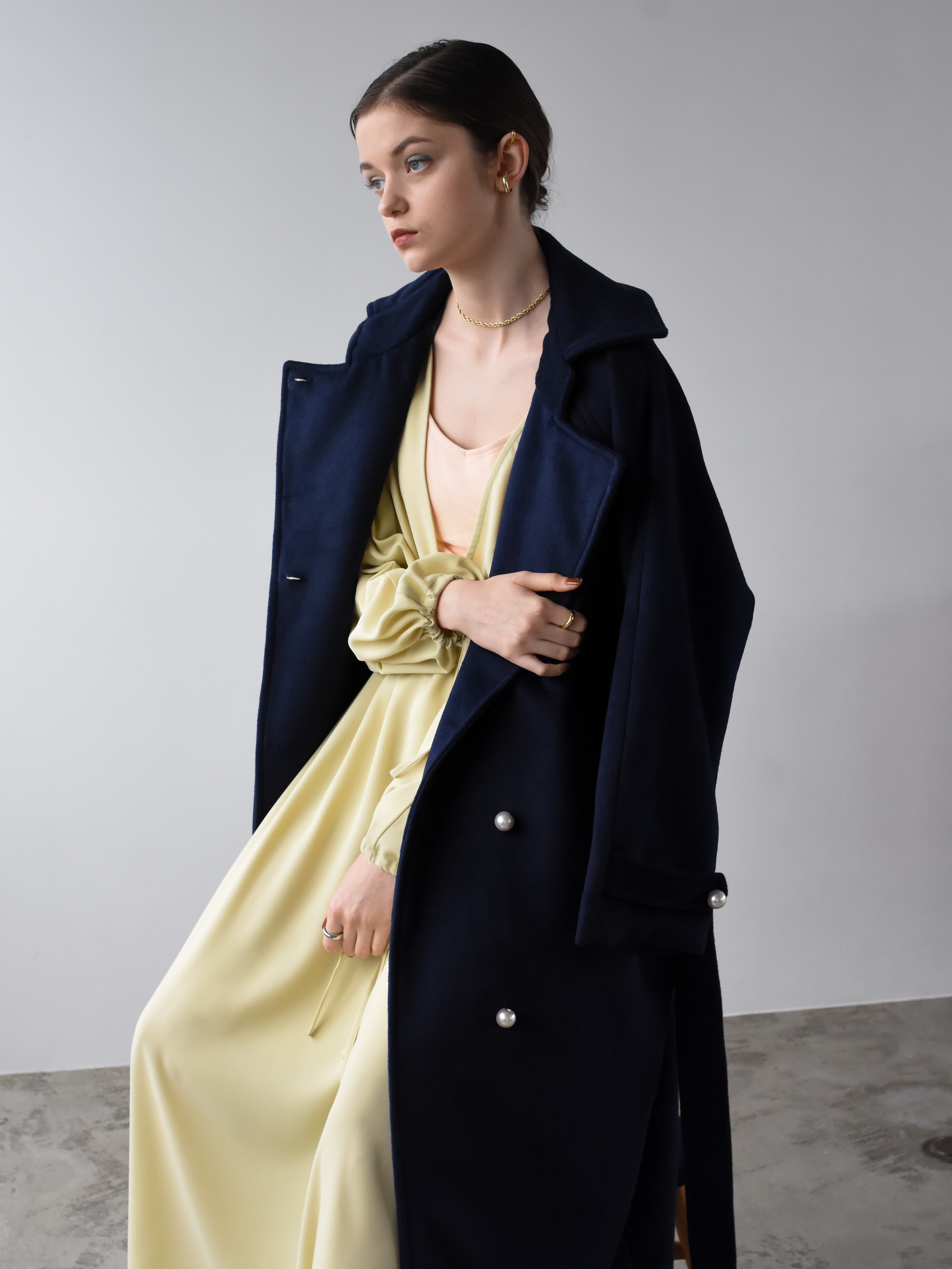 pearl button coat（navy） | Cara by Katrin TOKYO
