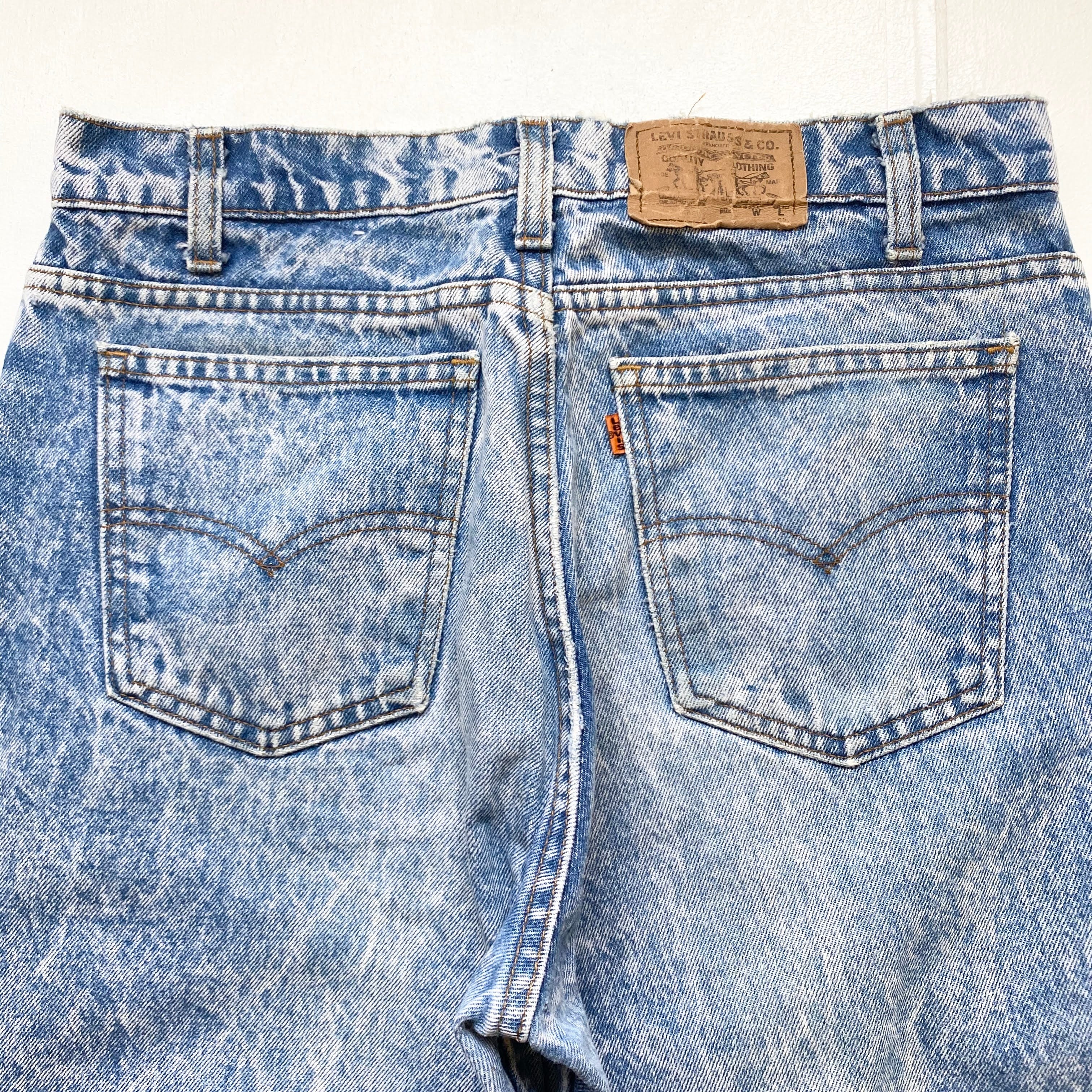 80年代 リーバイス Levi's 505 ケミカルウォッシュ テーパードジーンズ デニムパンツ USA製 レディースL(w28) ヴィンテージ /eaa337228