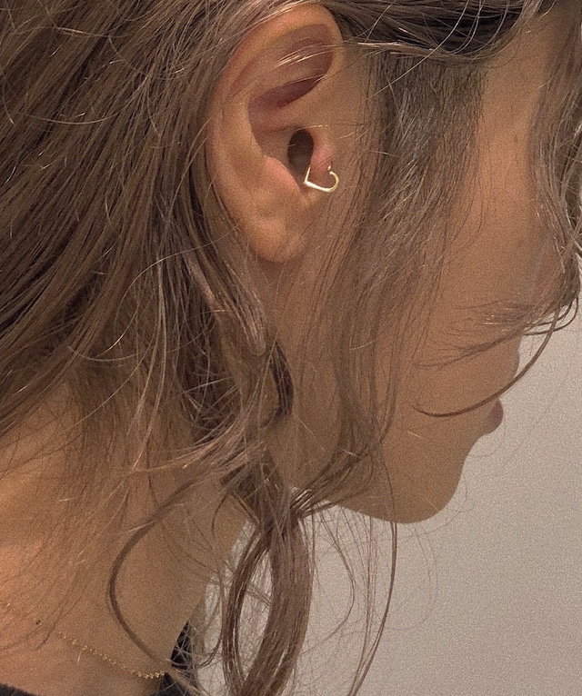 HEART Tragus body jewelry 16G/K18YG, K18PG, Pt  #LJ18024P ハート トラガス ボディピアス