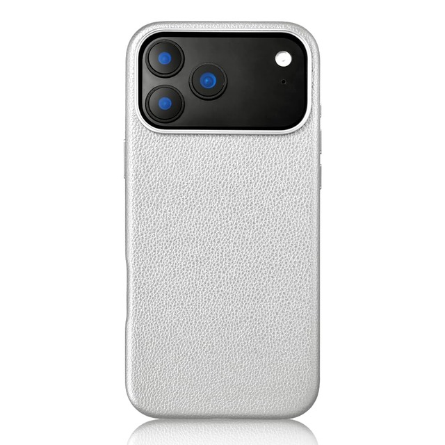 [ UNiCASE ] レザーケース MagSafe対応 耐衝撃 Mag Plain Case iPhone17 Pro Max 対応 シルバー