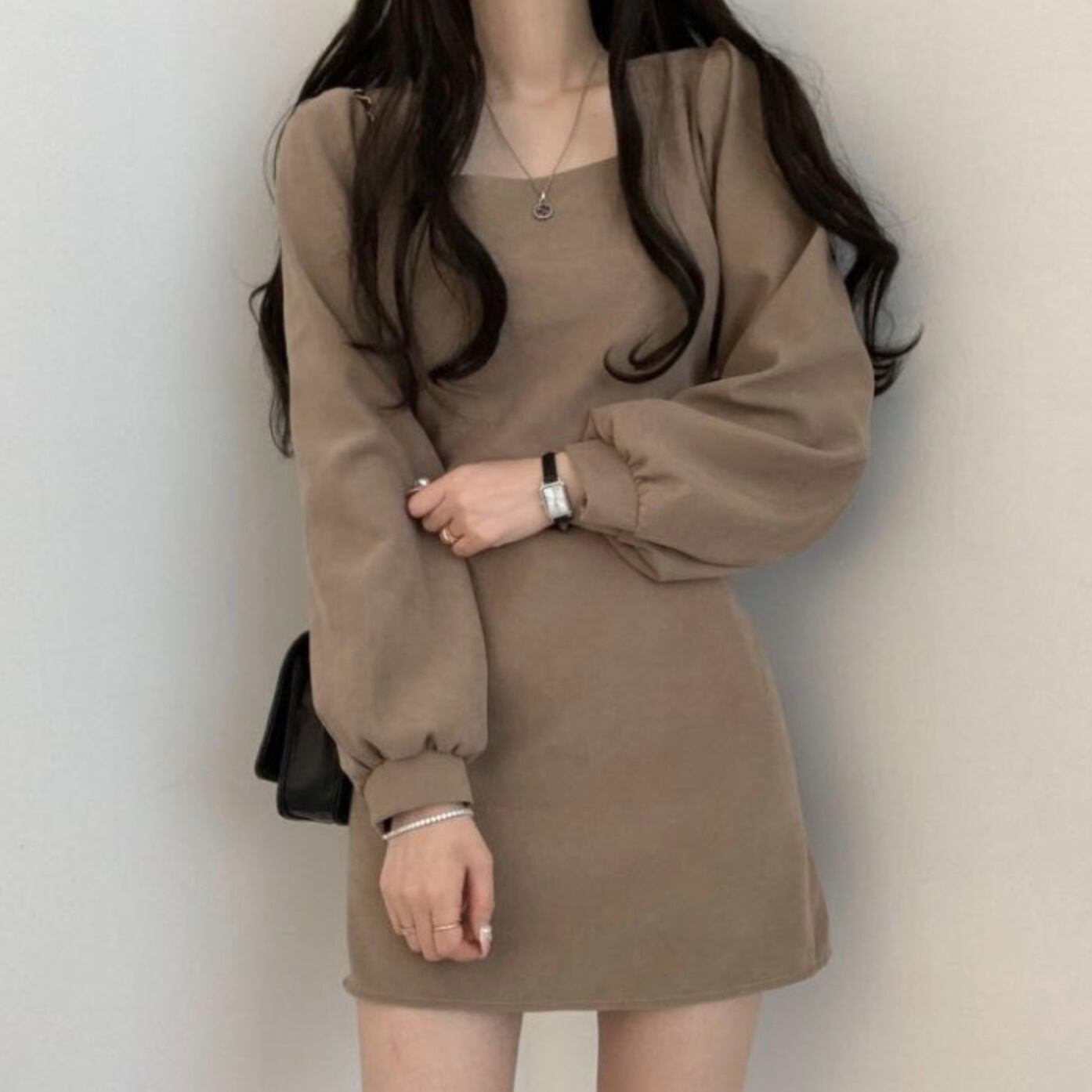 モテ 女っぽ ワンピース ふんわり パフスリーブ Aライン メリハリ レトロ 可愛い オシャレ デート コーデ 大人女子 Lamitte Deco トレンド 韓国ファッション ショップ Base店 モテ 女っぽ ワンピース ふんわり パフスリーブ Aライン メリハリ レトロ 可愛い オシャレ デート コーデ 大人女子 Lamitte Deco トレンド 韓国ファッション ショップ Base店