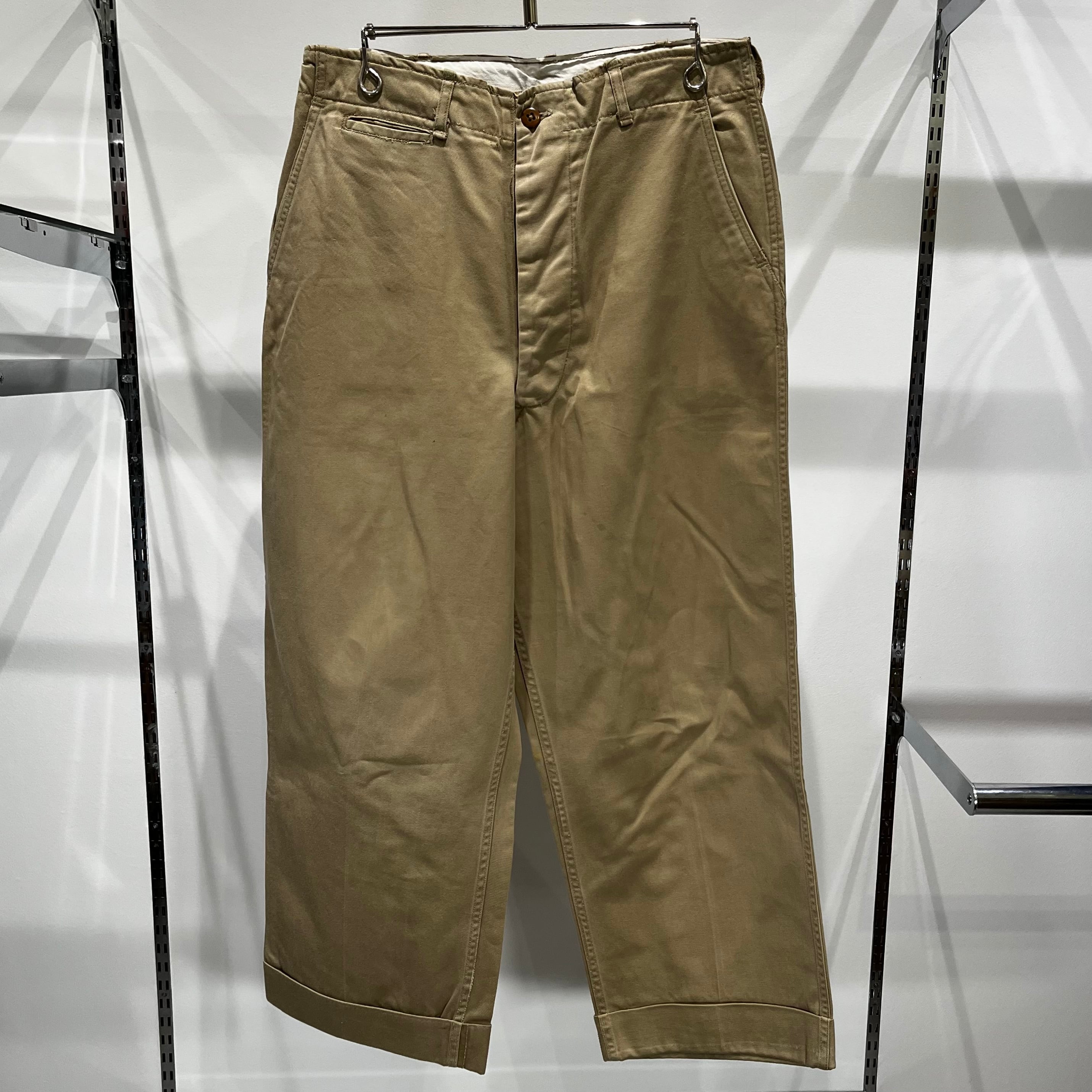 40s US ARMY M-45 45Khaki Chino Trousers 45カーキ チノパン 軍チノ ミリタリー