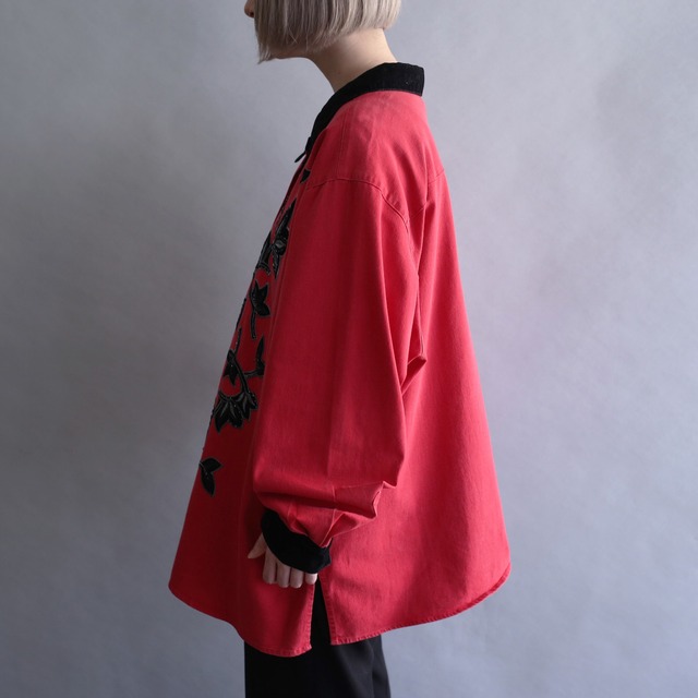 reef patchwork decoration design super wide jacket