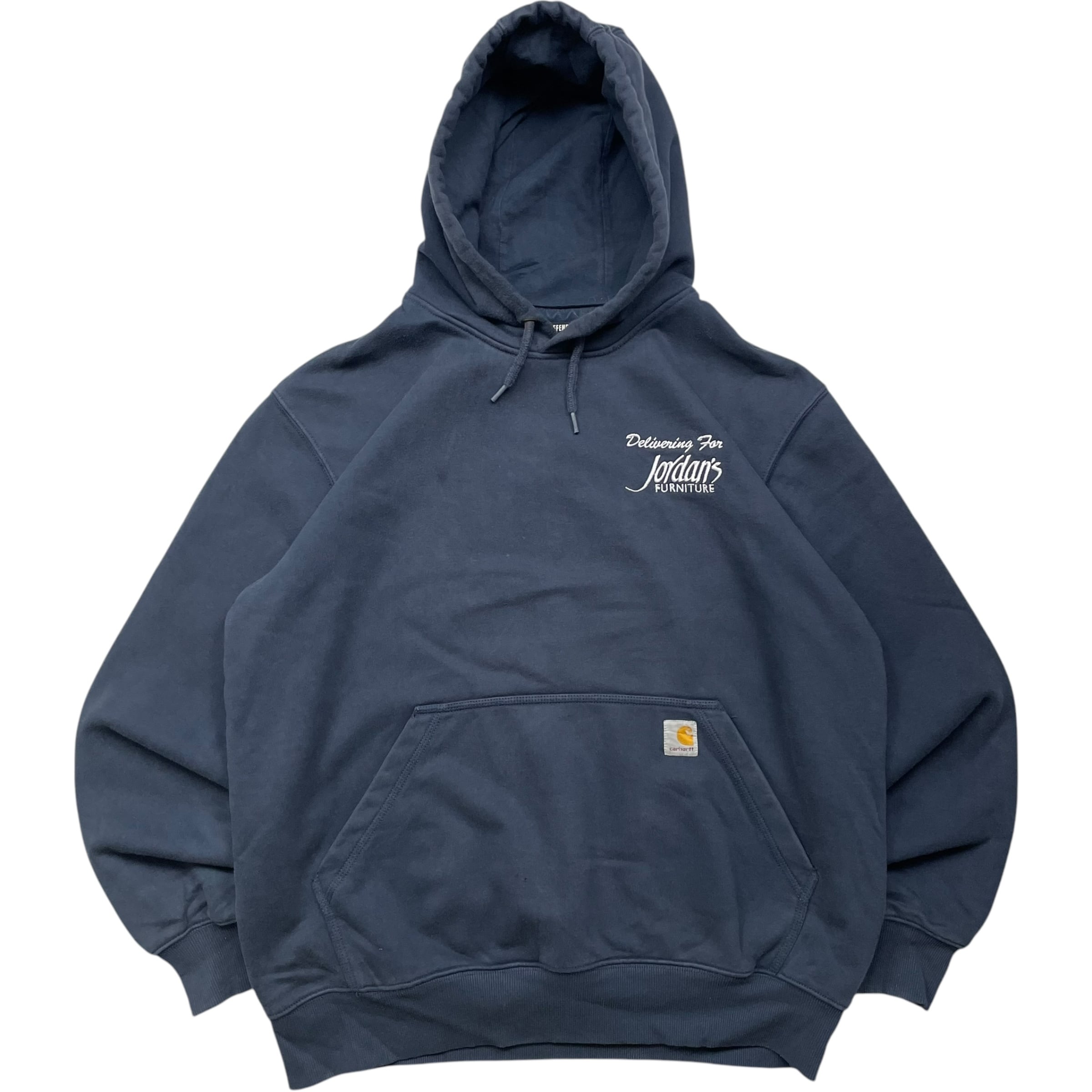 《L》Carhartt カーハート スウェット パーカー 企業ロゴ ネイビー no.5134