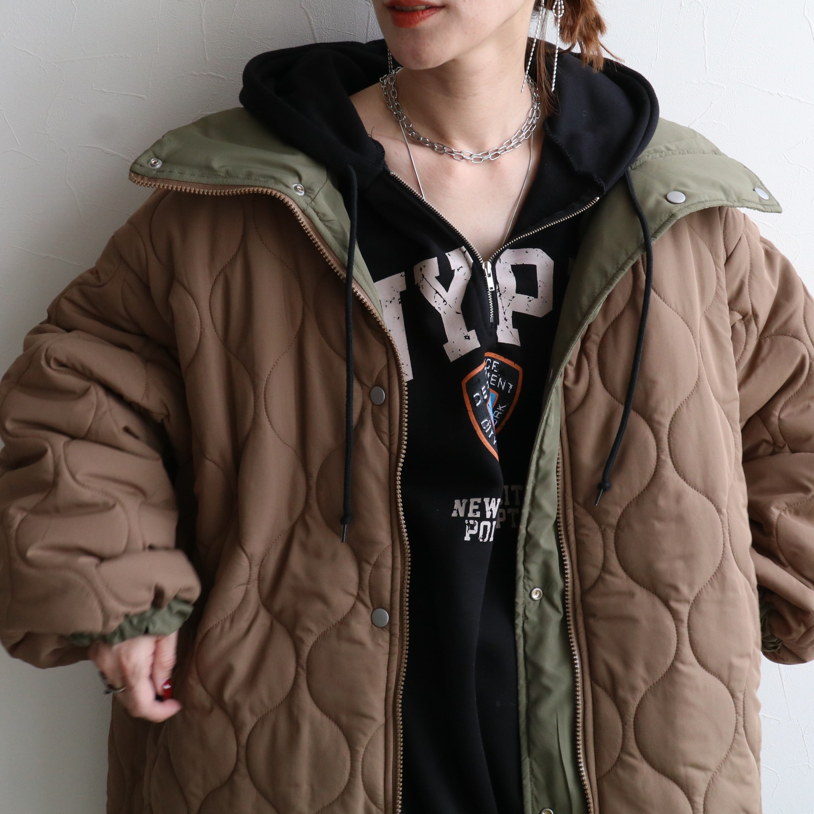 スタンドリバーシブルモンスターコート【y8211-z】宅配便送料無料/宅配 スタンドリバーシブルモンスターコート【y8211-z】宅配便送料無料/宅配