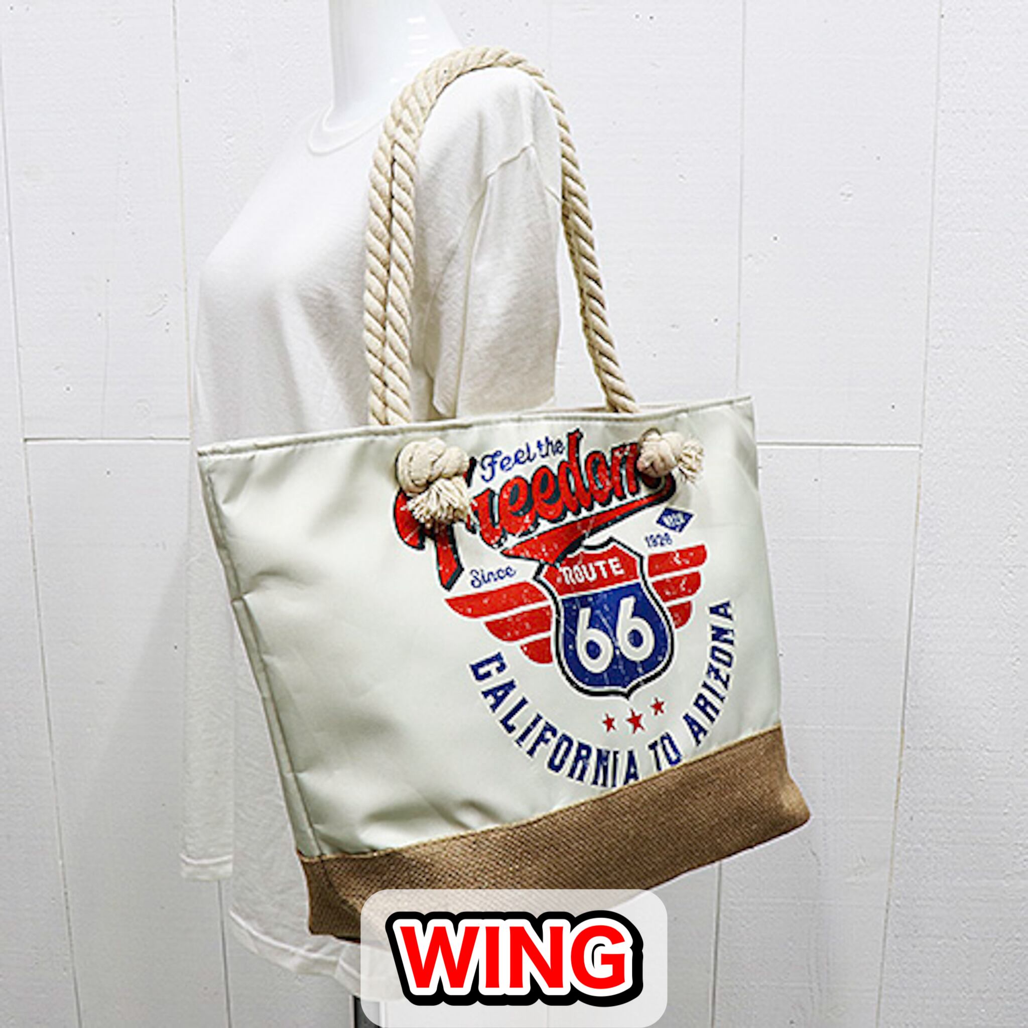 ルート66 トートバッグ アメリカン雑貨 | アメリカン ザッカ ウェルカム