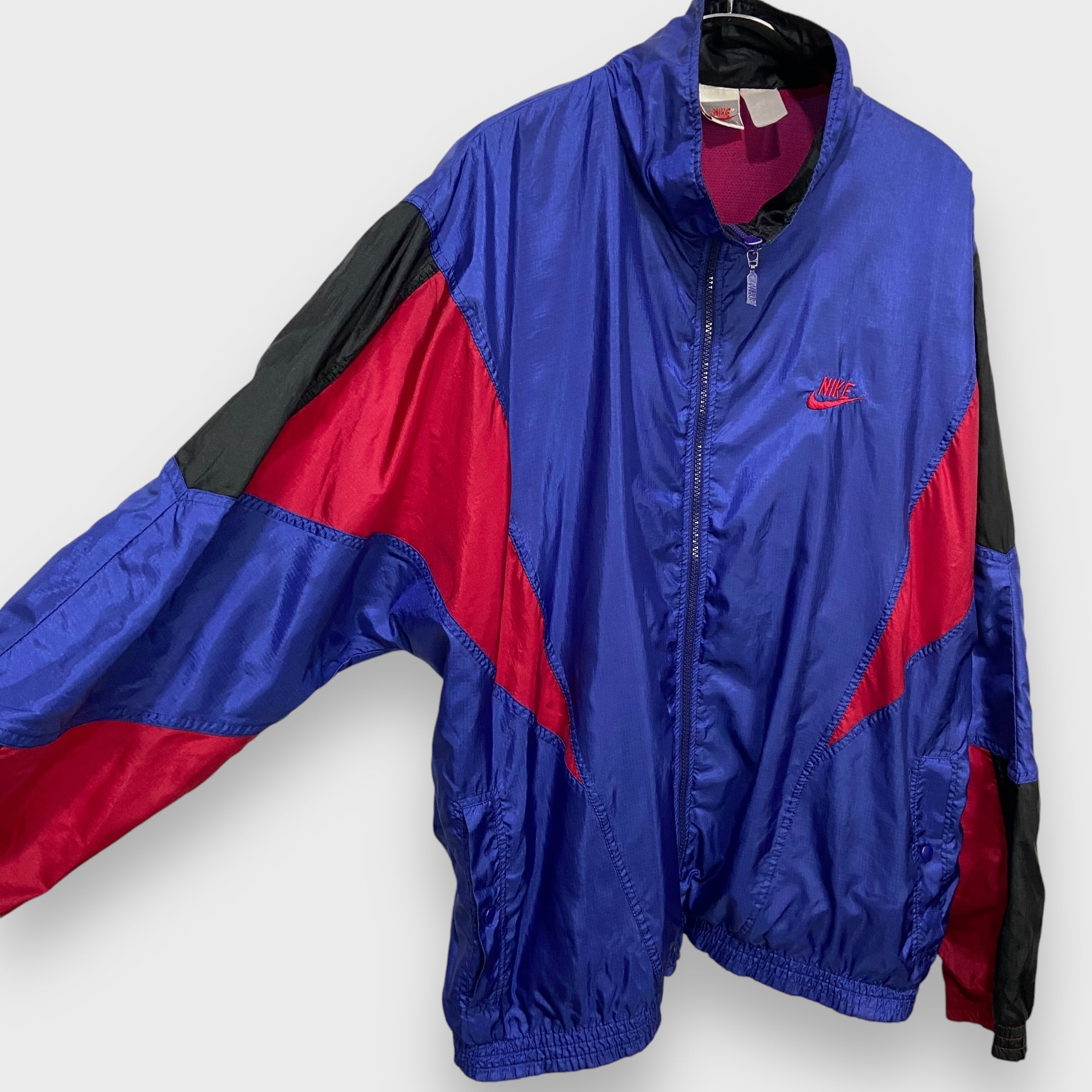 90s NIKE ナイキ 銀タグ ナイロンジャケット マルチカラー L 90s NIKE ナイキ 銀タグ ナイロンジャケット マルチカラー L
