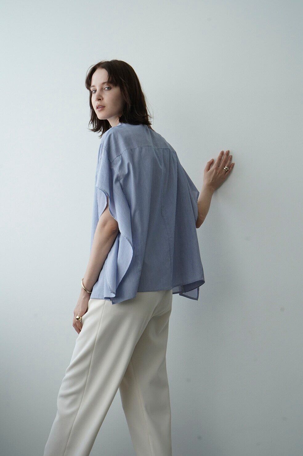 セール中‼️CLANE STAND COLLAR WIDE BOX SHIRT