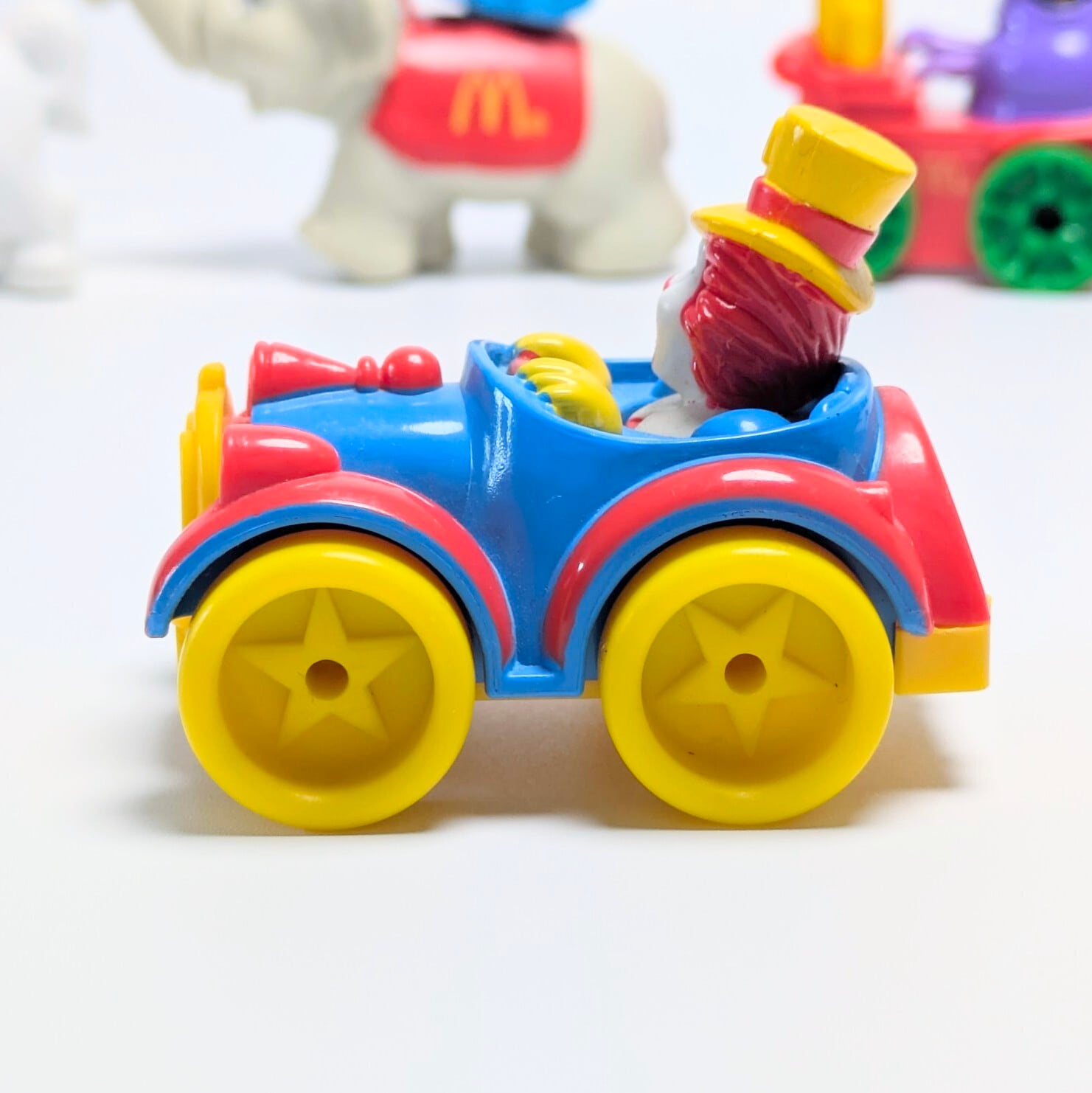 ☆VINTAGE 1989☆ 【 McDonald's  ( マクドナルド ) 】1989年マクドナルドミールトイ『 マクドナルドランド・サーカスパレード（McDonaldland Circus Parade）』全4種コンプリートセット / ハッピーミール  〚アメリカン雑貨 アメトイ〛