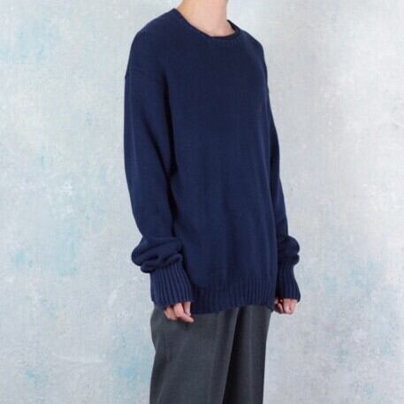 Polo by Ralph Lauren ネイビー オーバーサイズ コットン ニット