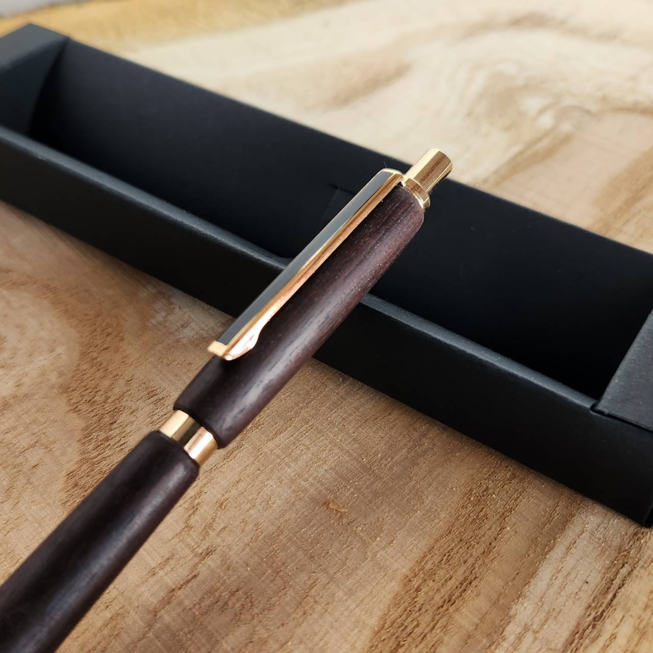 slim24シリーズ】縞黒檀（しまこくたん）の木軸ペン（シャープペンシル