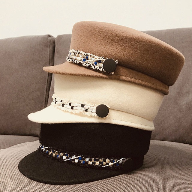 【全3色】帽子 / フラットベレー帽