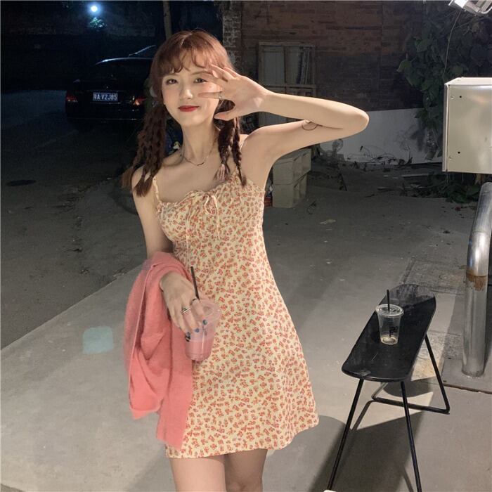 スカート サマーフローラル ストリート 大人ガーリー スウィート キュート カジュアル 夏物 花柄 ピュア モンロー30174878862