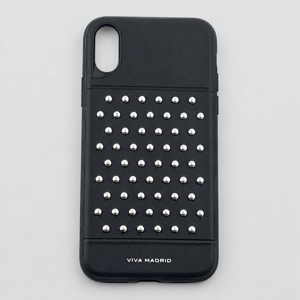 iPhone X XS スタッズシェルケース ブラック TPU スマホケース