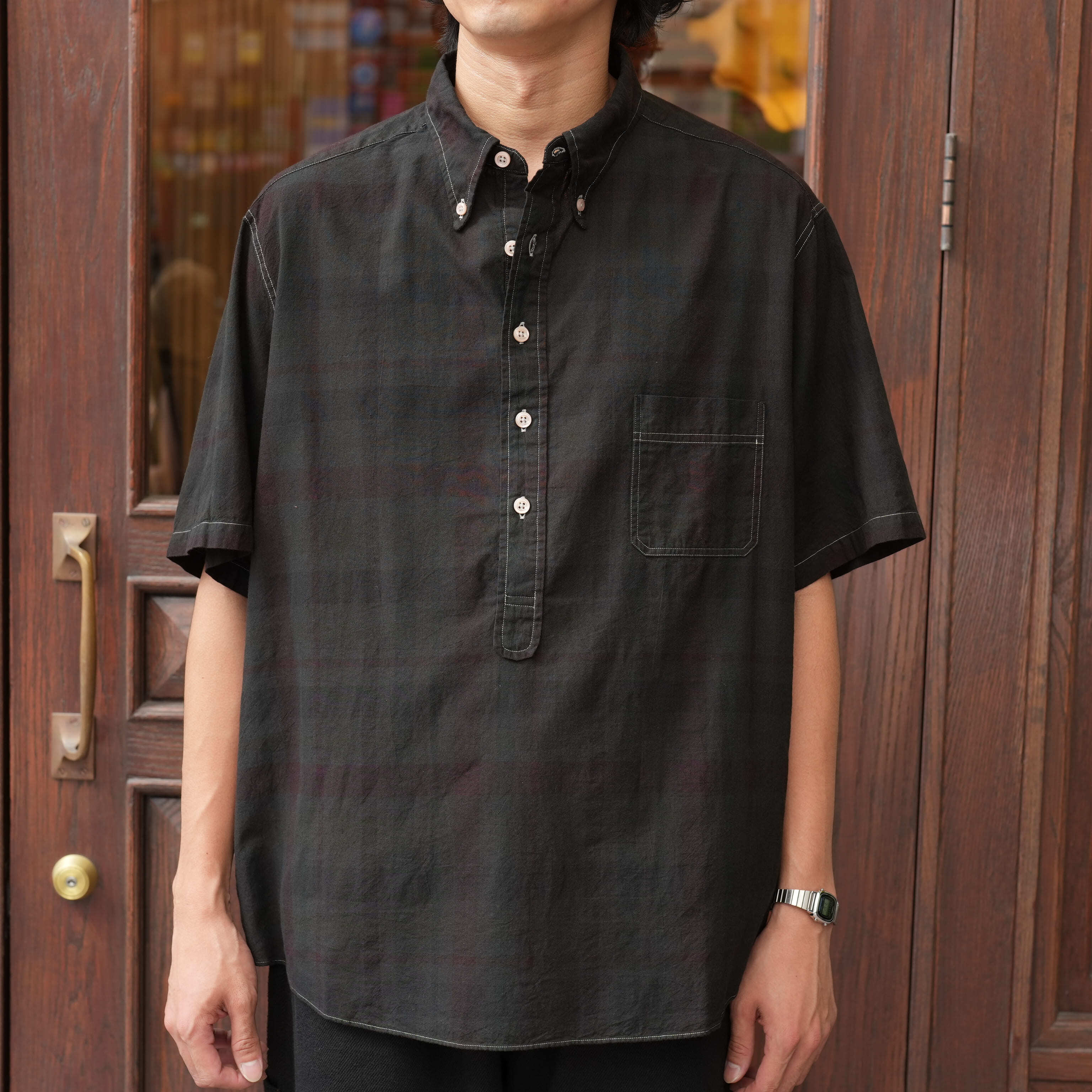 FOUNDOUR (ファウンダ) 26AW "REISSUE PULLOVER SHIRT" -BLACK②-