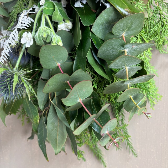 春のGreenスワッグ（檜&伊勢茶）【大サイズ　全長45cm程度】