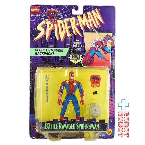 トイビズ スパイダーマン ニューアニメイテッドシリーズ フィギュア バトルラヴィッジド スパイダーマン アクション フィギュア 1994 未開封