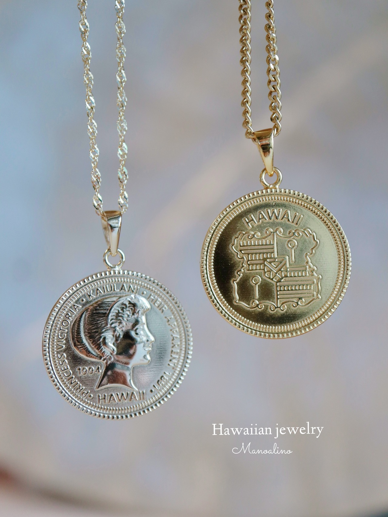 Princess Ka'iulani coin necklace Hawaiian jewelry(プリンセスカイウラニ コインネックレスハワイアンジュエリー)
