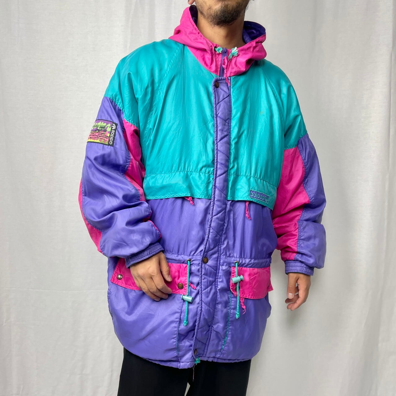 80年代 adidas アディダス 中綿入り スキージャケット ナイロン 
