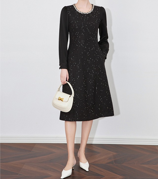 Luminous Tweedy Dress