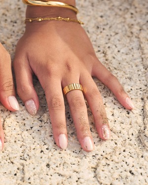 316L striped ring Ⅱ［GOLD］#r178