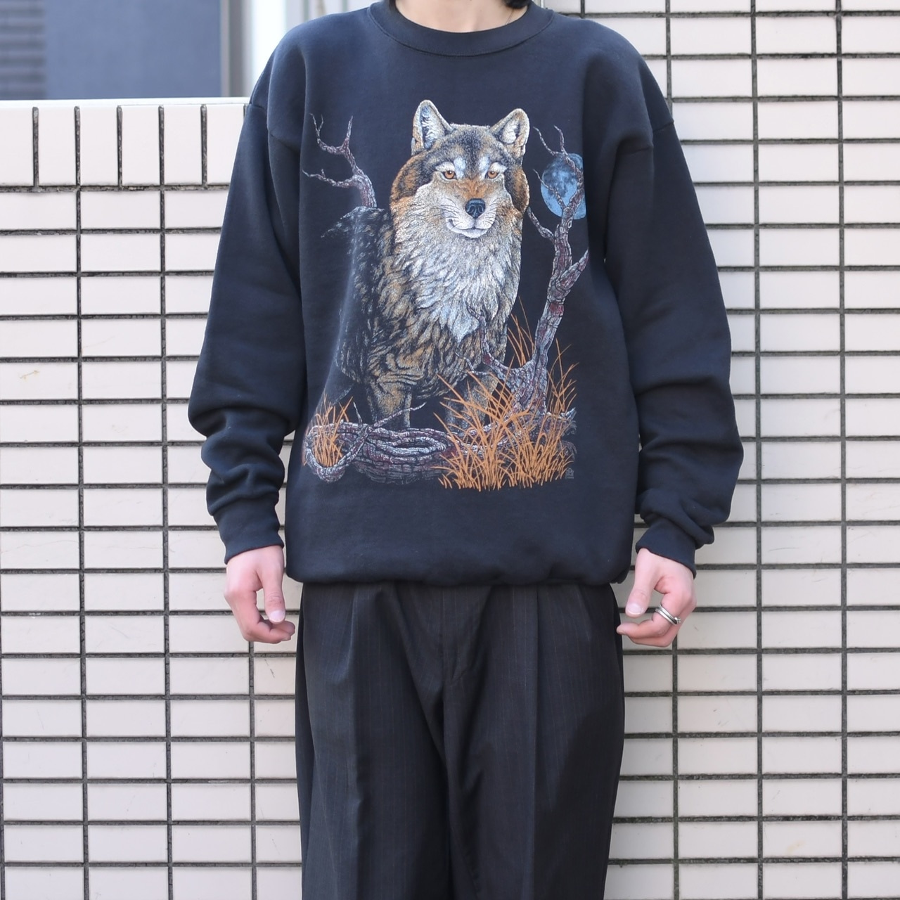 wolf print sweat