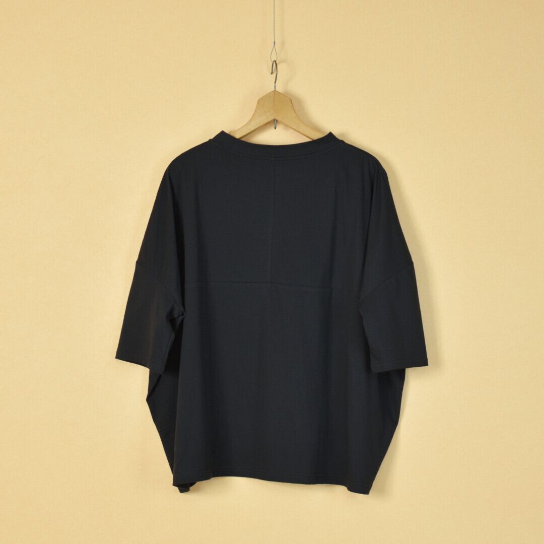 LinenYa リネンや 7分袖Tシャツ・ブラック