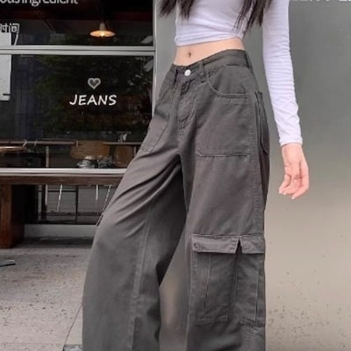 2024秋冬パンツ デニム ジーンズ ロング丈 ワイド ハイウエスト 美脚効果 脚長効果 細見え 秋 白 おしゃれ かわいい 韓国ファッション レディース お出かけ