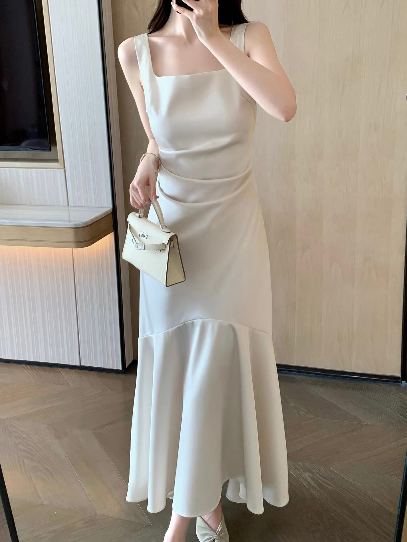 square neck mermaid dress.3292